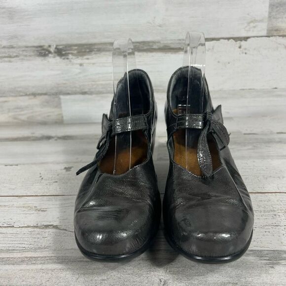 NAOT Pleasure Mary Jane Leather Women's Shoes Padded Heel Metallic Gray EU 40/10 - Picture 4 of 6